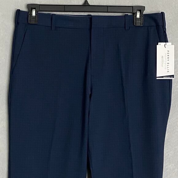 Perry Ellis Portfolio Men's 34x34 Resolution Dress Pant Modern Fit Stretch NEW - Picture 3 of 10